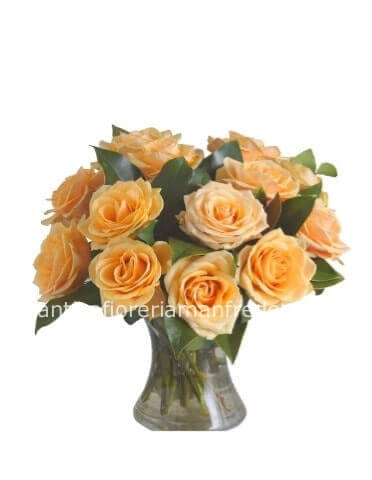 Bouquet di rose arancio